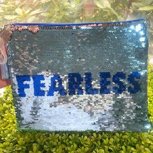 NWOT Disney Frozen 2 Fearless Sequin Zipper Bag Pouch